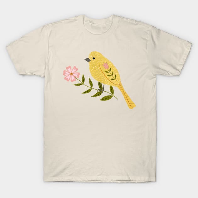 Yellow Bird T-Shirt by annyamarttinen